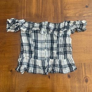 American Eagle Cropped Off-Shoulder Top